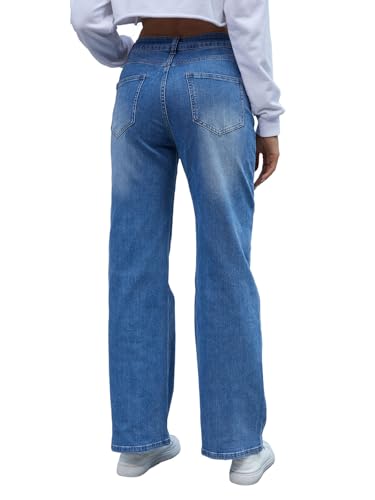 hibshaby Women's Wide Leg Jeans High Waisted Strechy Denim Pants Fashion Baggy Trouser Jean Pant with Pockets2