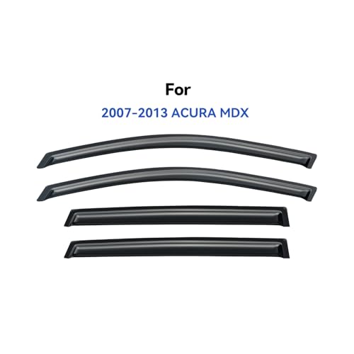 Image of Window Visors Rain Guards Shield for 2007-2013 Acura MDX, Out-Channel Window Vent Wind Deflectors Visors Shades for 07 08 09 10 11 12 13 Acura MDX
