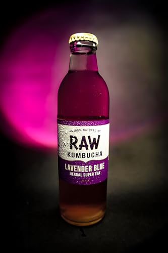 Image of Raw Kombucha - Herbal Supertea (250 mL Bottles)- Variety Pack: Rose Tulsi, Hibiscus Lime, Lavender Blue Tea, Hops, Lemon Ginger, Jasmine Chamomile (6 Pack) - Authentic with Live Bacteria
