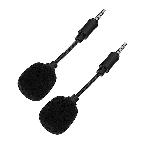 TOYANDONA 2Pcs Noise Canceling Microphone Directional Mic for Live Singing Streaming and Conferences Compact and Portable Design for Easy Use with Phones and Computers