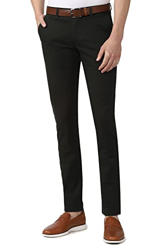 Image of Van Heusen Men's Regular Fit Mid Rise Solid Satin Chinos with Stretch