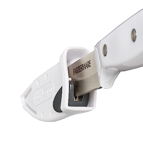 Farberware Edgekeeper Triple Riveted Paring Knife with Self-Sharpening Blade Cover, High Carbon-Stainless Steel Kitchen Knife with Ergonomic Handle, Razor-Sharp Knife, 3.5 Inch, White - image 8