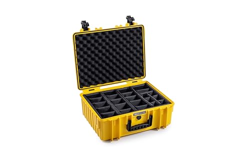 B&W International 6000/Y/RPD 6000 Outdoor Case with RPD Insert Durable Type, Yellow