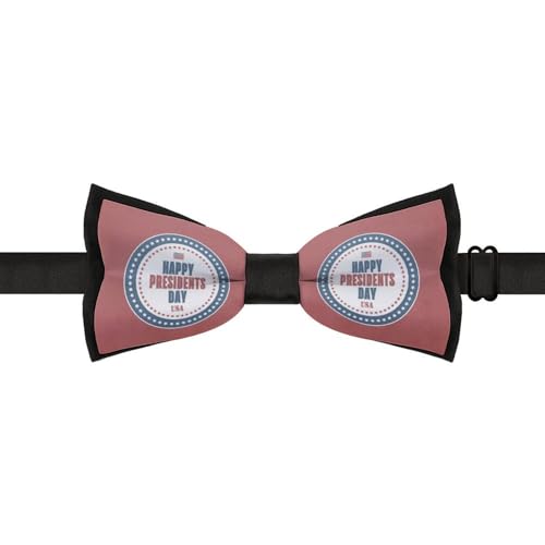 GoasNei Happy President's Day Bow Tie for Men Adjustable Necktie Funny Tie Neck Ties for Weddings Party