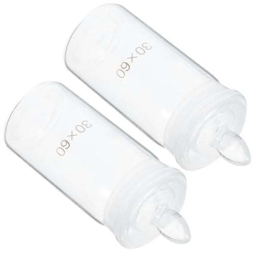 HOMOCONO Flacons de Pesée en Verre 30 X 60 MM, Lot de 2, Support pour Pesage Précis en Laboratoire et Manipulation D’Échantillons