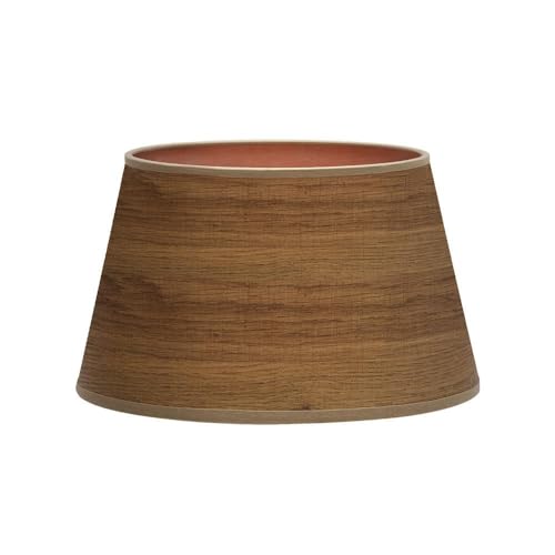 Pantalla Salma E27 Madera Oscura 40dx30dx25h Conica Abierta