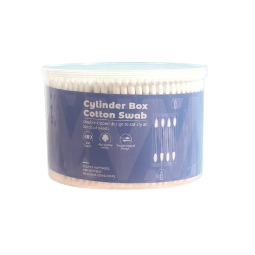 Cylinder Box Cotton Swab, Double-Tipped Design, High Quality Cotton, 500 Count-image-7