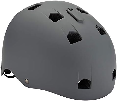 Mongoose BMX Bike Helmet, Multi Sport Kids Helmet, Grey