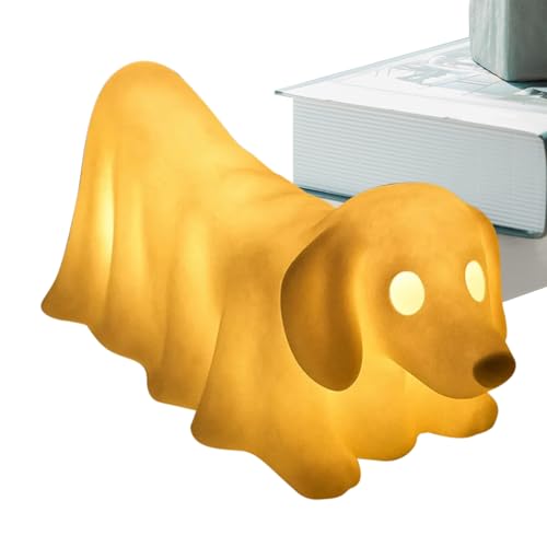 Lampe teckel fantôme Halloween lustrine LED déco maison