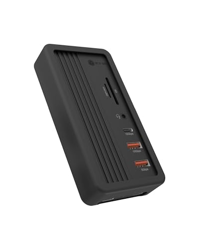 ICY BOX DockingStation 10 in 1 USB-C con slot M.2 NVMe, HDMI 4K@60Hz, 100W Power Delivery, Gigabit LAN, lettore di schede, audio, alluminio, IB-DK4072M-CU31