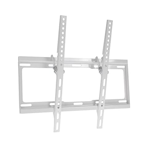 Proper Universal Tilting Wall Mount Bracket for 32" 40" 42" 43" 48" 50" and 55" Flat and Curved TV's - White Cover