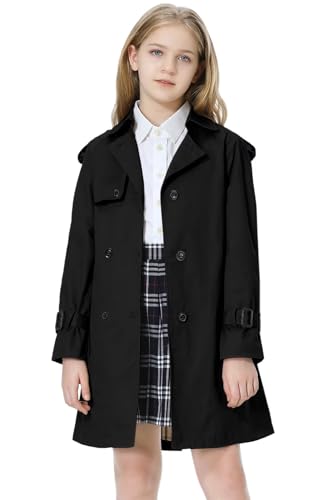 DAIMIDY Girls & Women's Waterproof Trench Coat Double Breasted Rain Coats for Women4