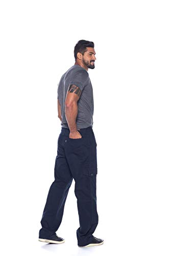 Calça Cargo Macaw Sarja 7657 Azul Marinho Cor:Azul;Tamanho:42