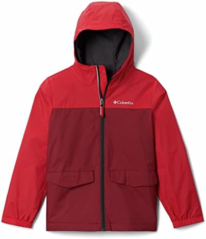 Columbia Toddler Boy's Rain-Zilla Jacket, Waterproof, Reflective Outerwear, red jasper/mountain Red, 3T