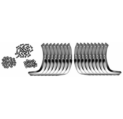 YOKAMU Replacement 1901118 Horse Pony Tiller Tines 10802 Tine Set with Hardware Fits for Troy Built Horse and Pony Tillers