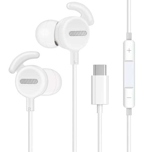 Type C Headphones in Ear Headsets for iPhone 15 15Pro 15 Pro Max Earphones Wired,iPhone16 16 Por Max 17 17 Por Max Headphones Wired with Mic & Remote Control