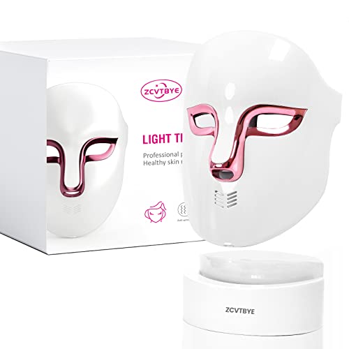 Mascarilla Facial LED - ZCVTBYE Terapia de Luz Máscara - Rojo Azul Naranja 486 LED Instrumento de Rejuvenecimiento de Estiramiento de la Piel Herramienta de Cuidado de la Piel para SPA en el Hogar Cover