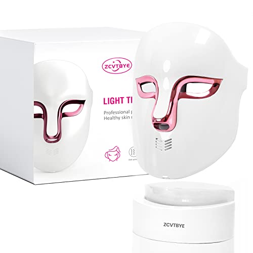 Mascarilla Facial LED - ZCVTBYE Terapia de Luz Máscara - Rojo Azul Naranja 486 LED Instrumento de Rejuvenecimiento de Estiramiento de la Piel Herramienta de Cuidado de la Piel para SPA en el Hogar