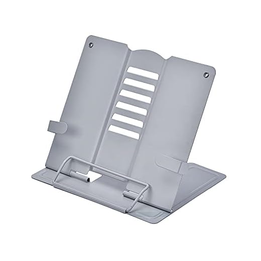 Shoccolt Book Holder Book Stand for Reading in Bed Desktop Textbook Holder Display Document Stand Cookbooks Textbook Recipe Stand Keyboard Sheet Music Stand (Grey)