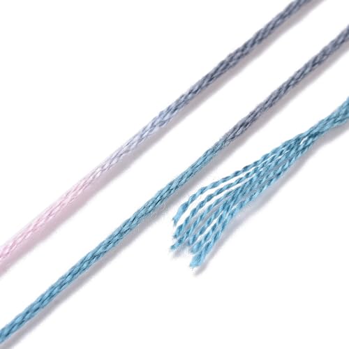 Image of FASHEWELRY 10 Skeins Embroidery Floss Friendship Bracelet String Threads 6-Ply 0.5mm Violet Cross Stitch Embroidery Thread for Sewing Bracelet Making Stitching Crafts