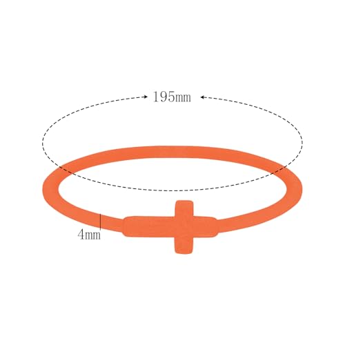 NEWITIN 15 Pieces Cross Bracelets for Women Silicone Cross Bracelet Family Friend Couple Jewelry Friendship Gift for Women Men2
