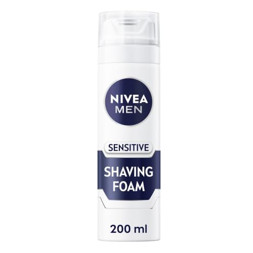 NIVEA MEN Shaving Foam For Sensitive Skin, 200 milliliters