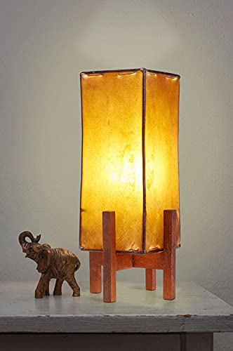 2er Set Orientalische Tischlampe Janka 30cm Lederlampe Quadratisch Lampe | Marokkanische kleine Tischlampen aus Metall… – Bild 6
