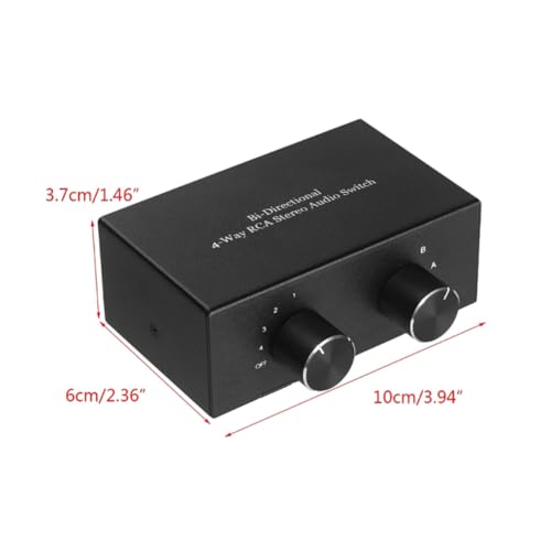 Commutateur audio stéréo bidirectionnel 4 voies sélecteur source RCA 2 entrées - 6