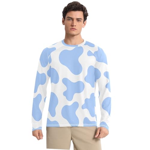 Cow Blue Men's UPF 50+ Breathable Comfort Mens Sun Protection Long Sleeve Outdoors