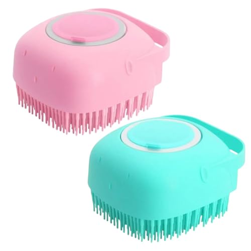 Massageador Silicone Escova Banho para Cachorro Gato Pet Porta Shampoo Higiene Divertido Relaxante (