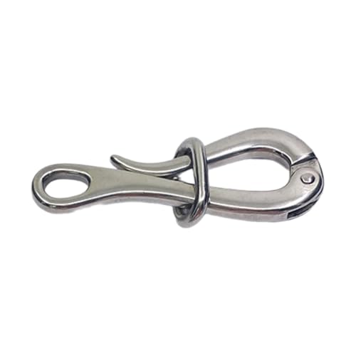 MagiDeal Pelican Hook Shackle Stainless Steel Pelican Hook Yacht with Quick Release Link for Lifeboats, Liferafts Marine Pelican Hook, 4inch