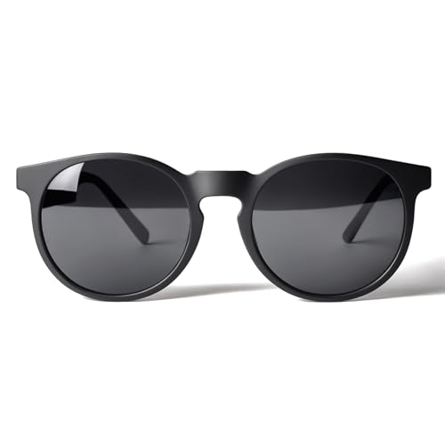 Image of WISTON Polarized Round Sunglasses for Women & Men,Running Sunglasses Retro Classic UV400 Protection TR Frame Lightweight 8107