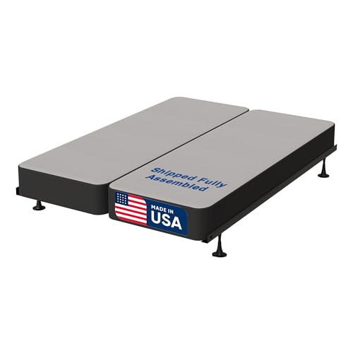 Nutan, 8-Inch Sturdy Wood Box Spring for Mattress Support - Durable and Fully Assembled, Natural...