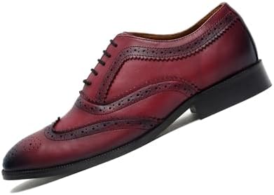 LOUIS STITCH Men's Formal Shoes | Handcrafted European Leather Brogues | Lace-Up Style for Business, Formal (IB-KX0Y-QHOZ)