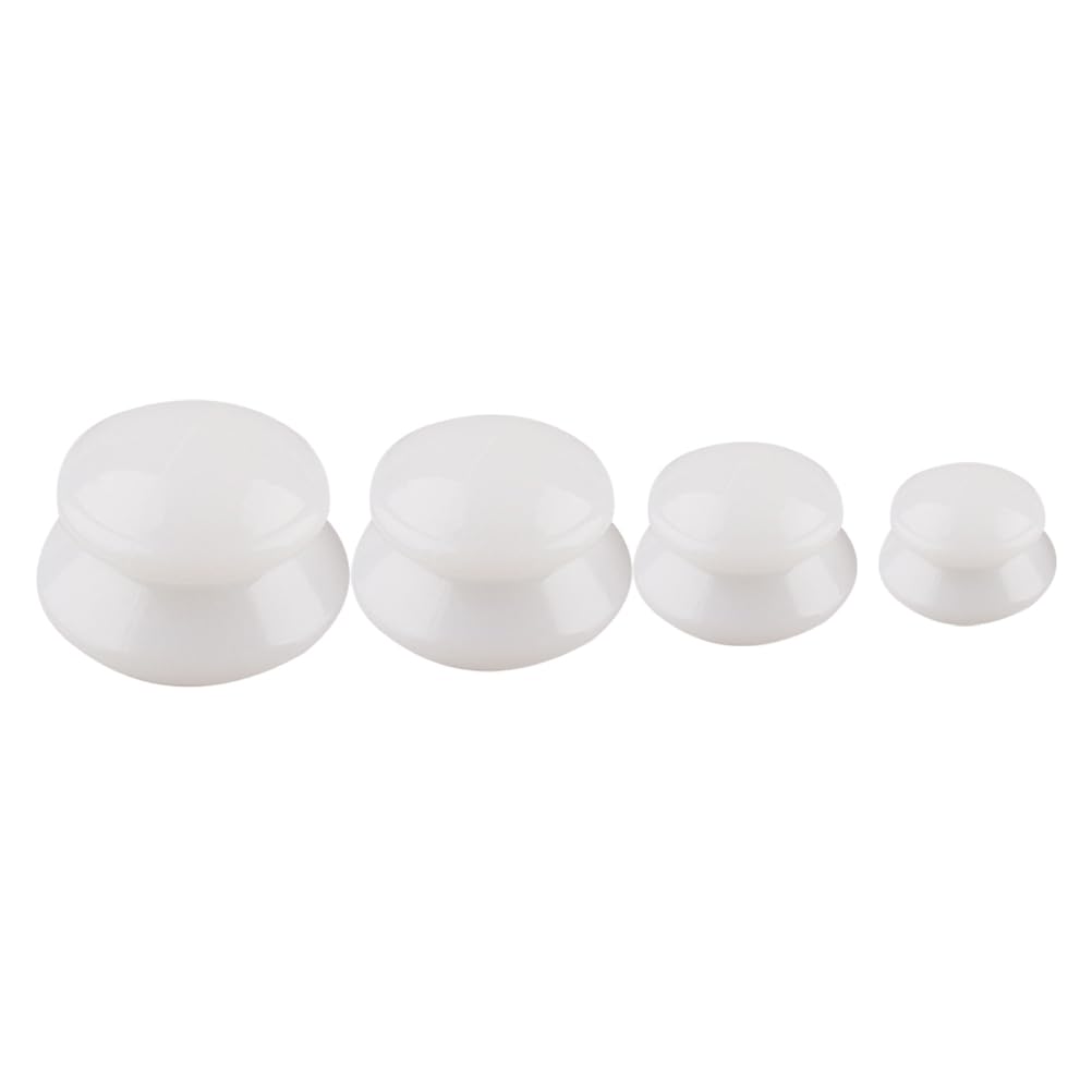 Healeved Ensemble De 4 Ventouses Silicone Pour Massage Dos Cou Corps - Kit Thérapie Par Ventouse Pour Soulagement Douleurs Amélioration Circulation Sanguine