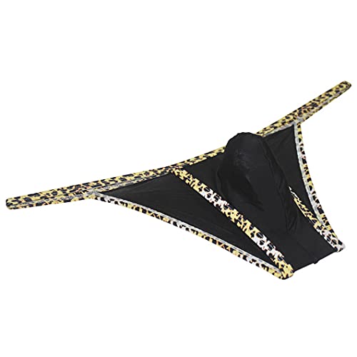 Men's Bikini Briefs Bordered Contour Pouch Skimpy Underwear String Cheeky Briefs Soft Bikini Bottoms3