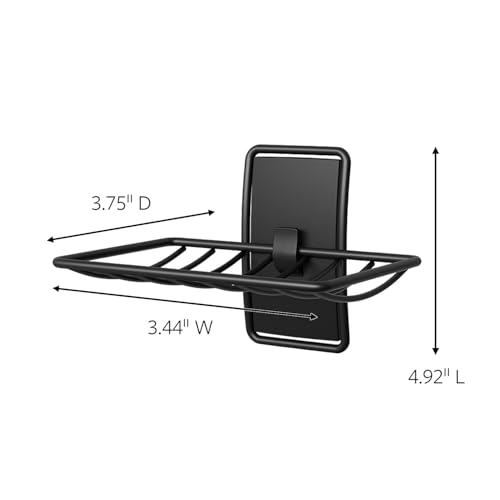 Image of Command Soap Dish for Shower, Damage-Free Hanging, No Tools Soap Holder for Back to School Bathroom Organization, 1 Matte Black Dish and 2 Water-Resistant Strips