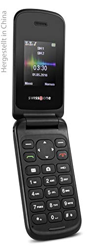 swisstone SC 330 Dual SIM Handy (4,3 cm (1,7 Zoll), mit extra großem beleuchtetem, Farbdisplay) rot Cover