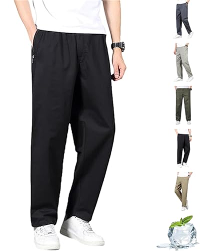 Puliam Easetactic - Flex Fit Zipper-Pocket Durable Pants, Puliam Mens Cargo Pants Relaxed Fit Relaxed Elastic Waist