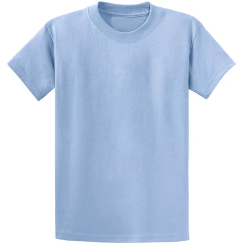 Joe's USA Men's Heavyweight Cotton T-Shirts-2XL-Light Blue