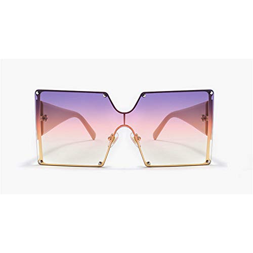 Image of mincl /Oversized Shield Sunglasses Woman 2019 Fashion Luxury Shades UV400 Vintage Flat Top Futuristic Sunglasses