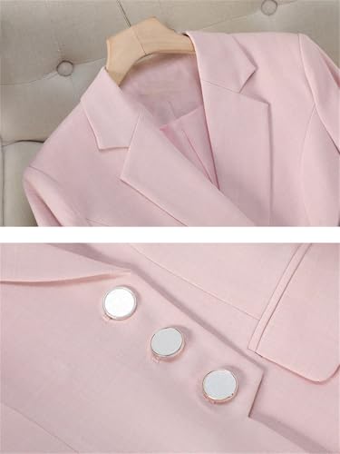Women’S Professional Blazer Jacket Long Sleeve Notched Collar Business Formal Coat4
