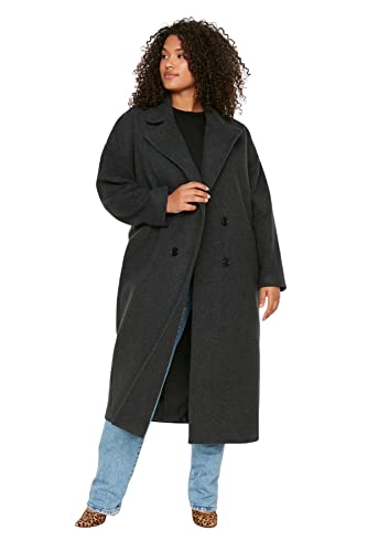 Manteau grande taille à manches longues coupe relax pour une liberté de mouvement