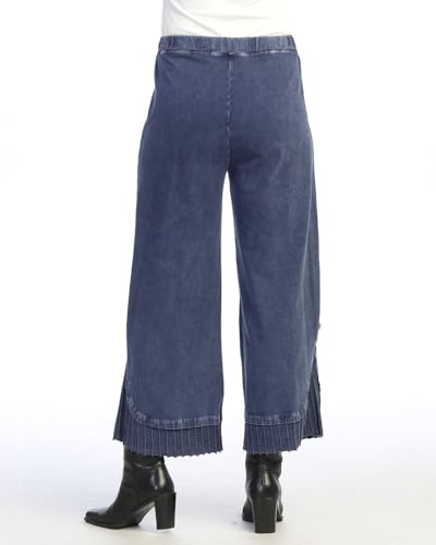 Jess & Jane Women's Mineral Washed Wide Leg Pant - M1253