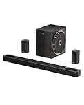 ULTIMEA Skywave X50 5.1.4ch Soundbar with 2 Wireless Surround Speakers and 8" Subwoofer, Surround Soundbar for TV, Peak Power 760W, GaN Amplifier, Dolby Atmos, 4K HDR Pass-Through, HDMI eARC