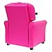 The Crew Furniture Traditional Kids Recliner, Toddler Ages 1-5 Years, Pu Faux Leather, Hot Pink