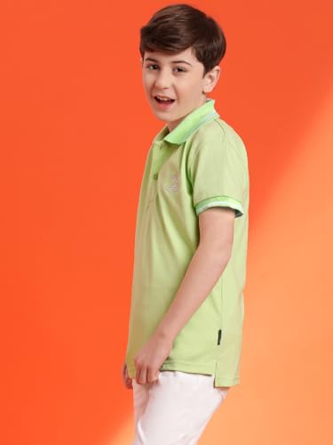 Image of Li'l Tomatoes Boys Pique Polo T-Shirt | Half Sleeve Casual Summer Wear | Soft & Breathable | 9-16 Years
