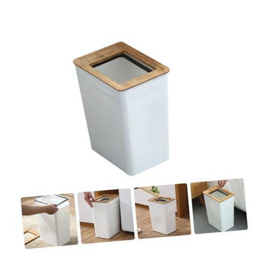 Caneca de basura rectangular blanca de estilo nórdico miniatura 6