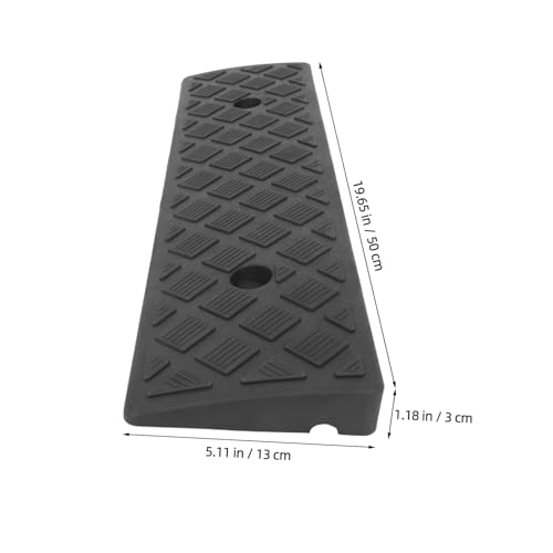 Rampas para bordillo de goma resistente al desgaste, portátiles y de alta resistencia, 2 piezas, para automóviles, motocicletas y sillas de ruedas, con superficie antideslizante y reducción de vibraciones, para escaleras, pendientes y puertas miniatura 2