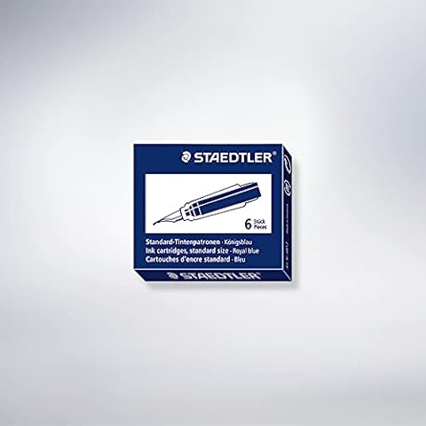 STAEDTLER Premium 480-3 Ink Cartridge - Royal Blue (Pack of 6) Cover
